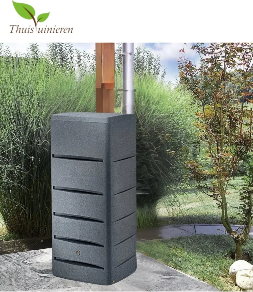 Prosperplast Regenton Tower Stone 260L - Antraciet