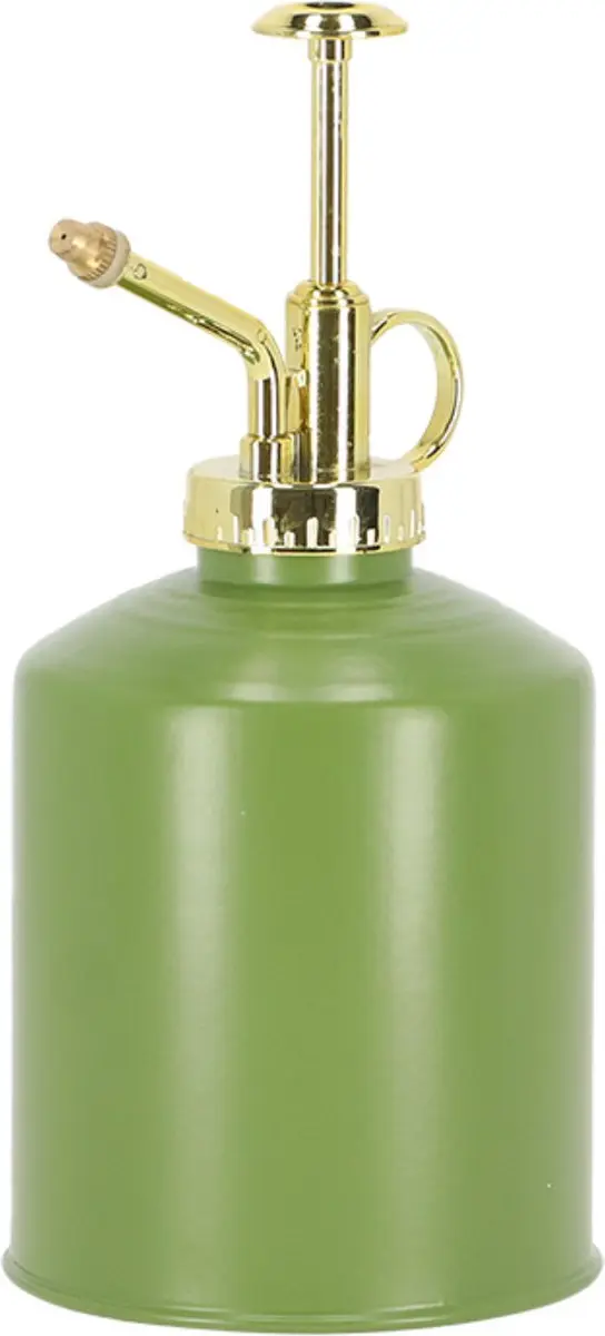 Esschert Design Plantenspuit 19,5cm - Olijfgroen/Goud
