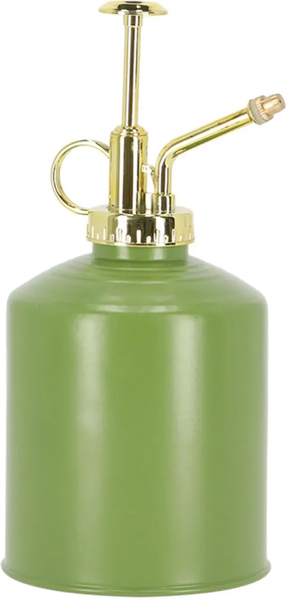 Esschert Design Plantenspuit 19,5cm - Olijfgroen/Goud