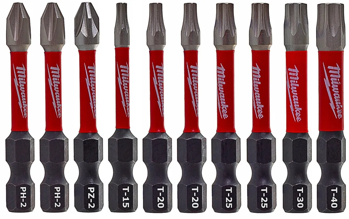 Milwaukee SHOCKWAVE Impact Bits 50mm Set - 10 Stuks