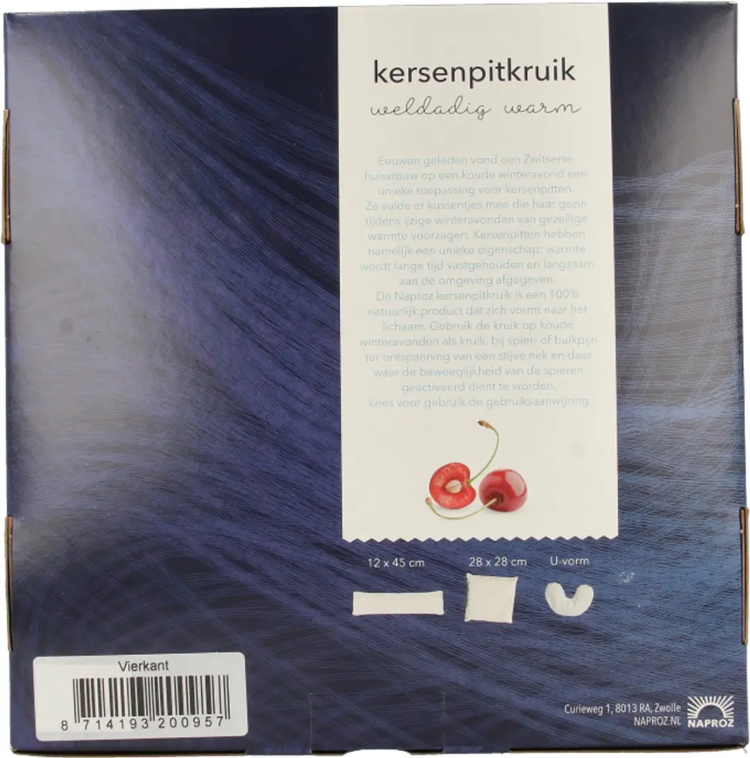 Naproz Kersenpitkussen Vierkant - afbeelding 3 van 4