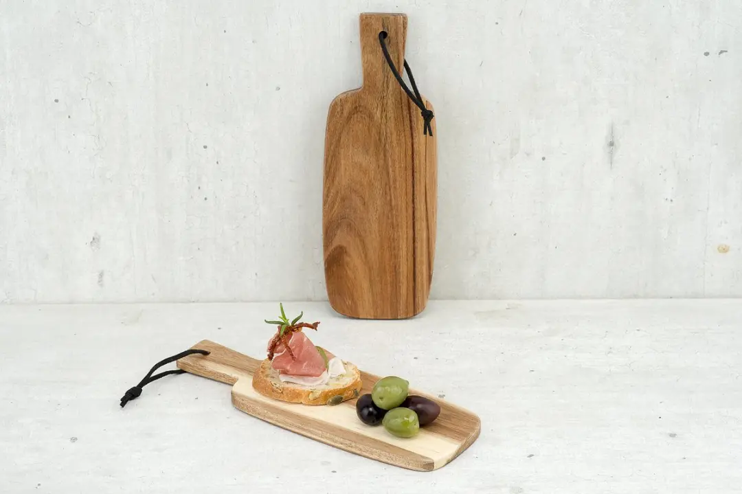 Cosy&Trendy Mini Serveerplank Bamboe 21x7.5cm - 2 Stuks