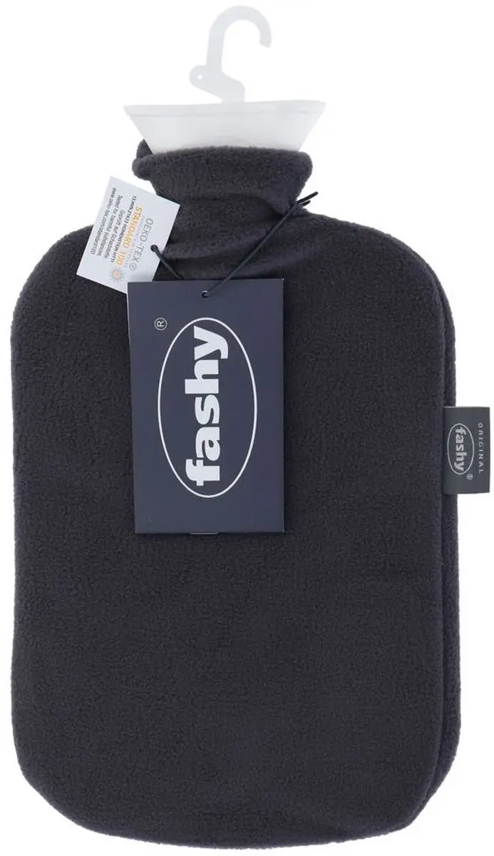 Fashy Warmwaterkruik 2L - Fleecehoes Grijs