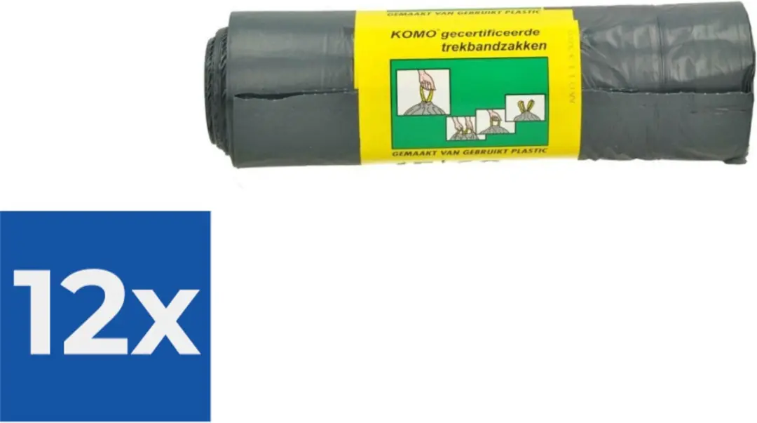 KOMO Afvalzakken 60L - 180 Stuks - Grijs - afbeelding 6 van 6