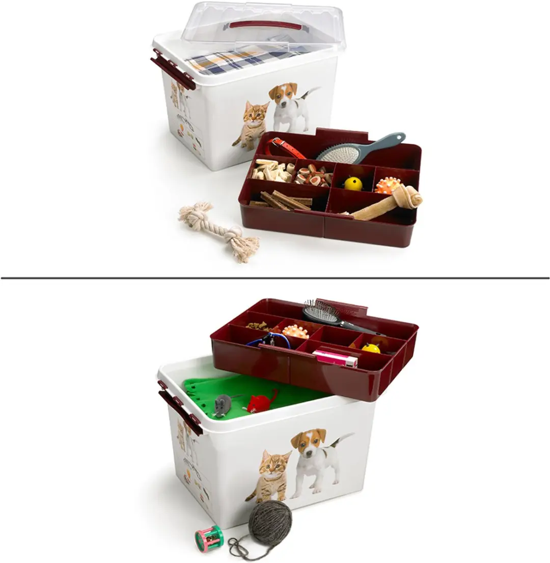 Sunware Q-line Huisdieren Opbergbox 22L - 40x30x26cm - Bordeaux