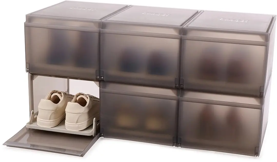 Joseph Joseph Uitschuifbare Schoenenboxen 6 Stuks - Grijs