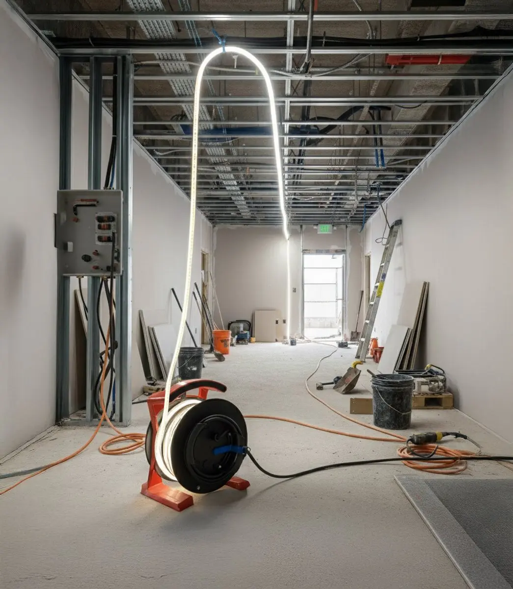 Jumbo LED Lichtslang op Haspel - Wit