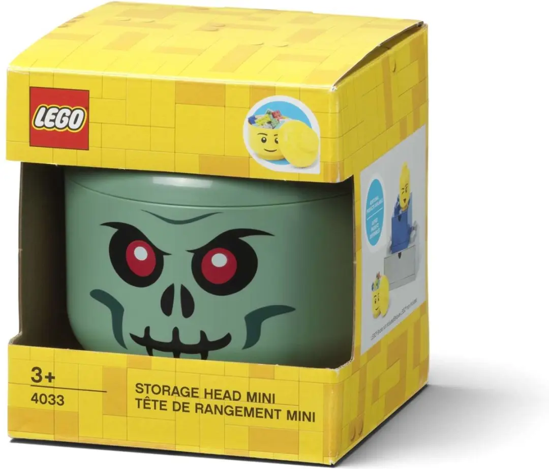 LEGO Opbergbox Hoofd Skelet Groen - 1.2L