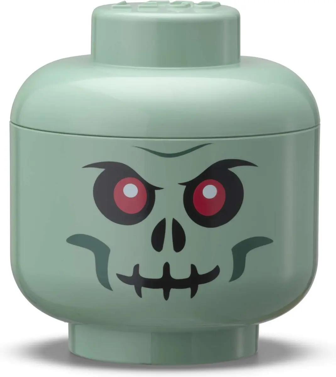 LEGO Opbergbox Hoofd Skelet Groen - 1.2L