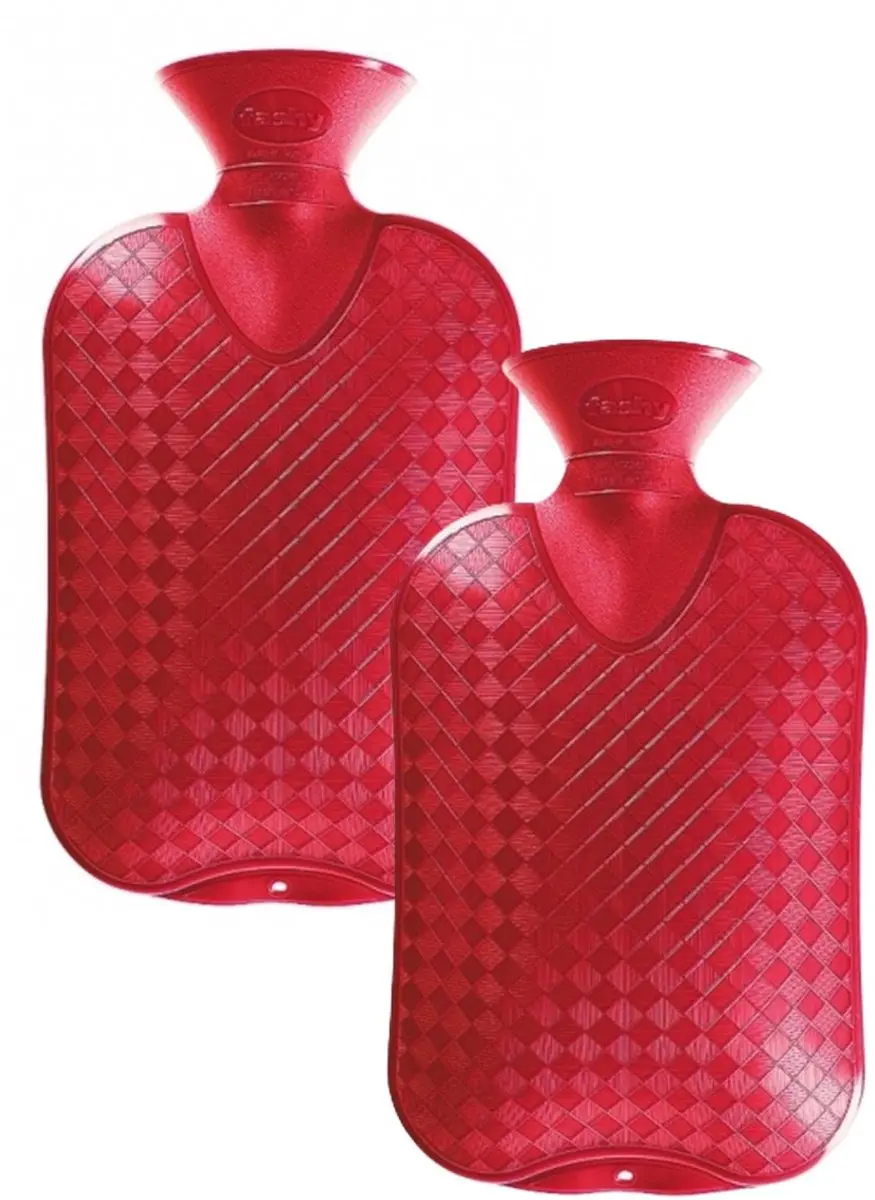 Fashy Warmwaterkruik 2x Rood