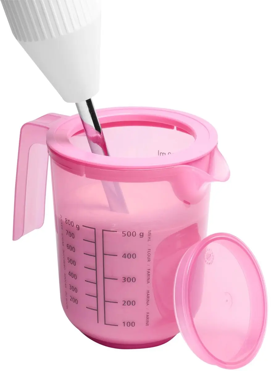 APS Mixup Roze Maatbeker 1L met Deksel - afbeelding 6 van 6