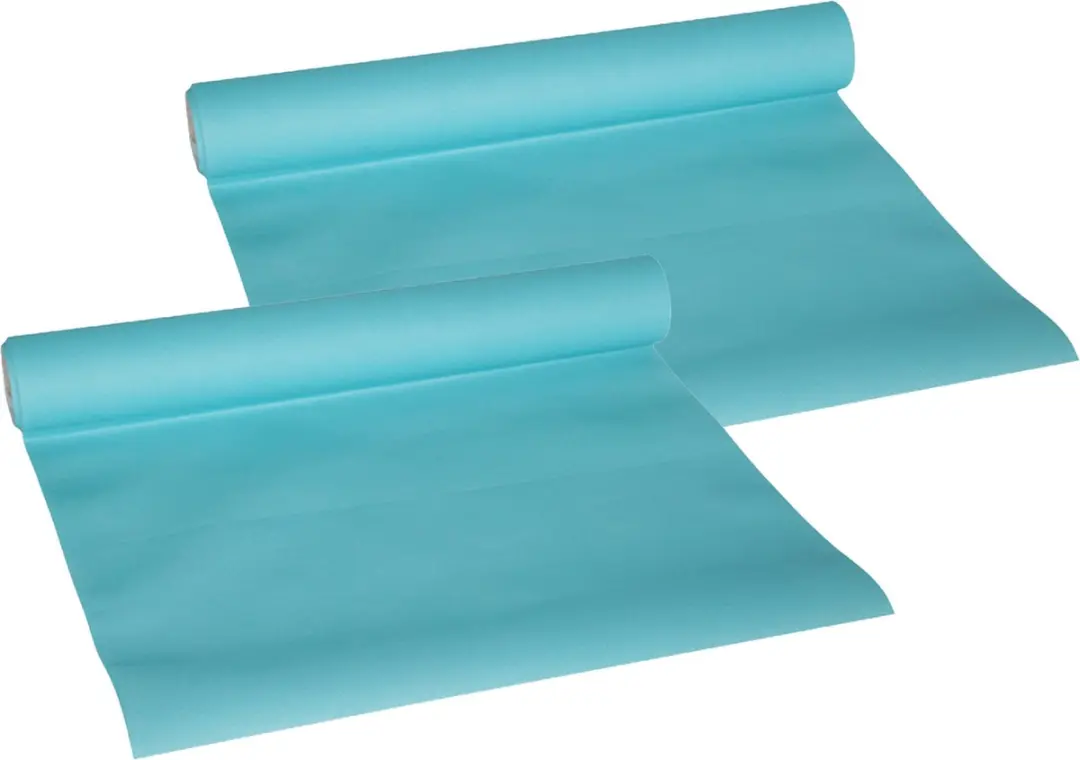 Cosy&Trendy Tafelloper - 2 Stuks - Turquoise - 480x40cm