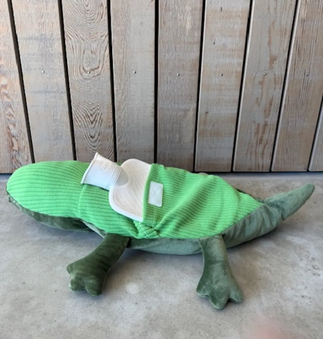 Fashy Warmwaterkruik Krokodil Kenny 0,8L - 57cm - Groen