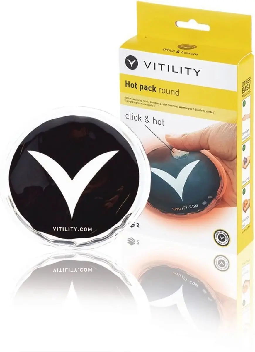 Vitility Warmte Pad Rond - 2 Stuks - Zwart