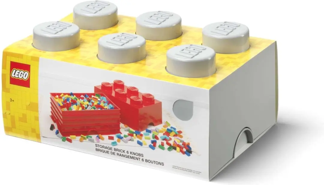 Lego - Opbergbox Brick 6 - Nylon - Grijs