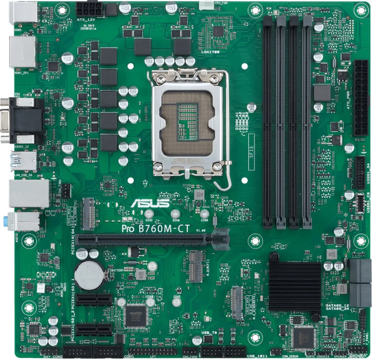 ASUS PRO B760M-CT-CSM Moederbord - microATX - afbeelding 6 van 6
