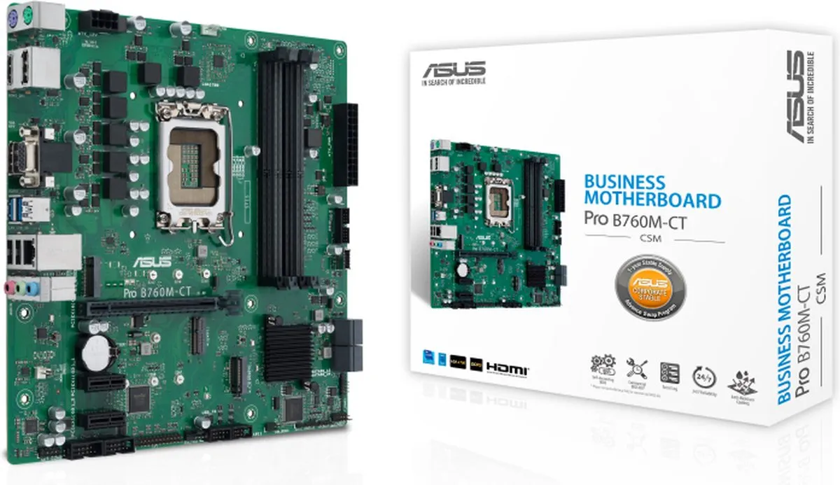 ASUS PRO B760M-CT-CSM Moederbord - microATX