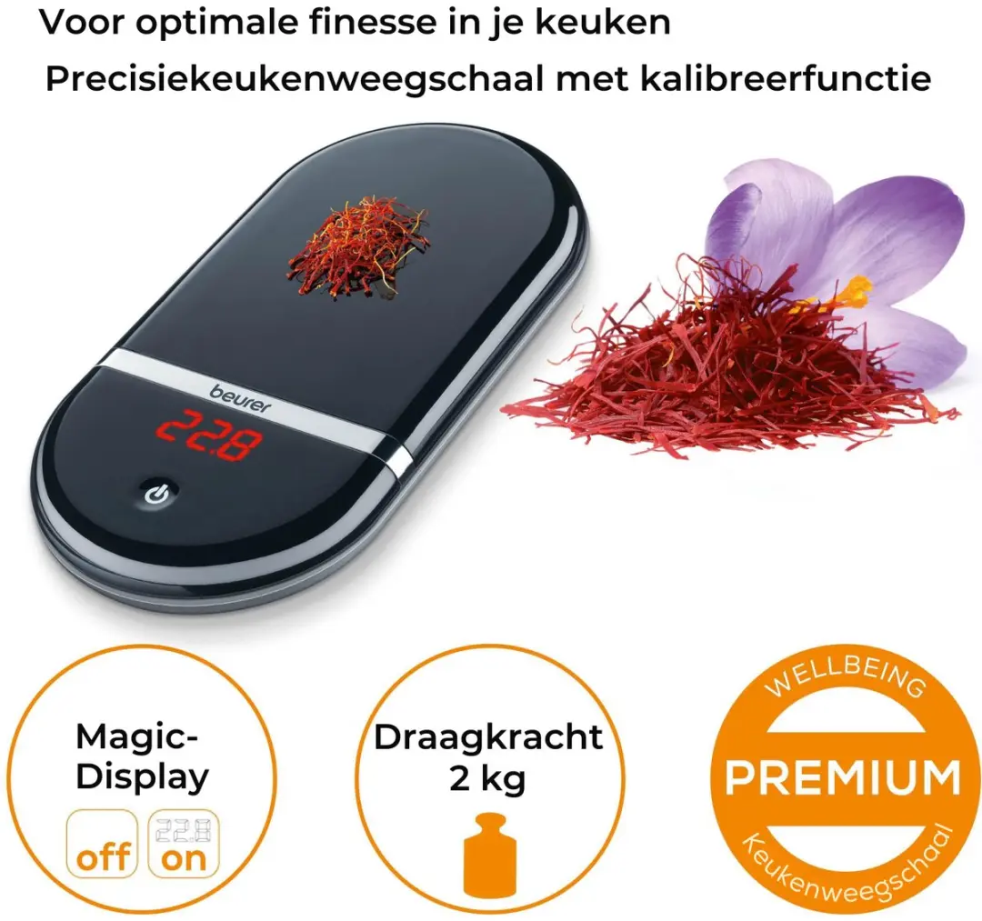 Beurer KS 36 Digitale Keukenweegschaal 5kg - Zwart