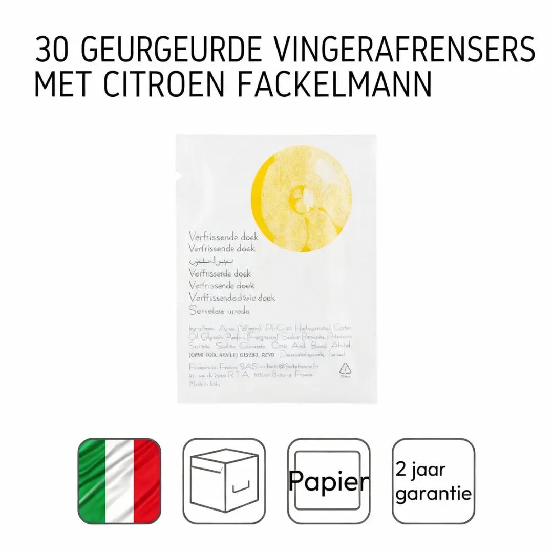 Fackelmann Citroen Vingerdoekjes 30 Stuks