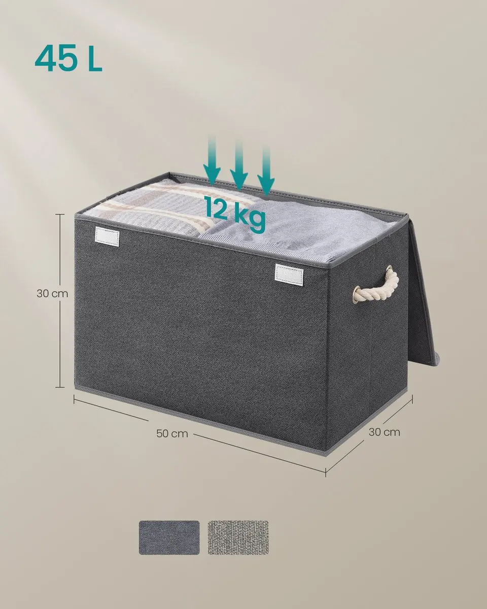Songmics Opbergbox RFB050GZ01 - 3-delig Leigrijs - 45L - afbeelding 6 van 6