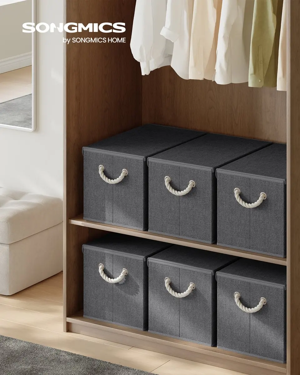 Songmics Opbergbox RFB050GZ01 - 3-delig Leigrijs - 45L