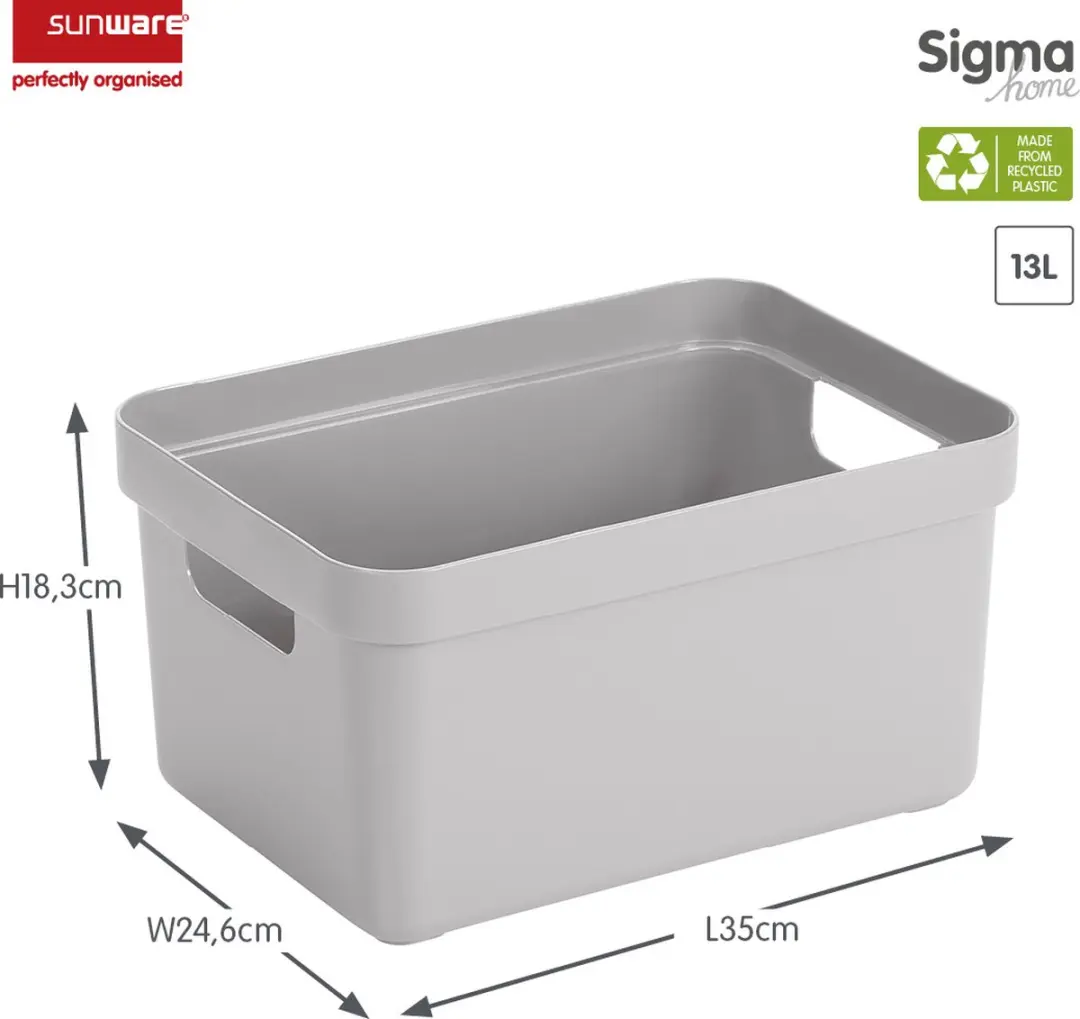 Sunware Sigma Home Opbergbox 13L - Set van 3