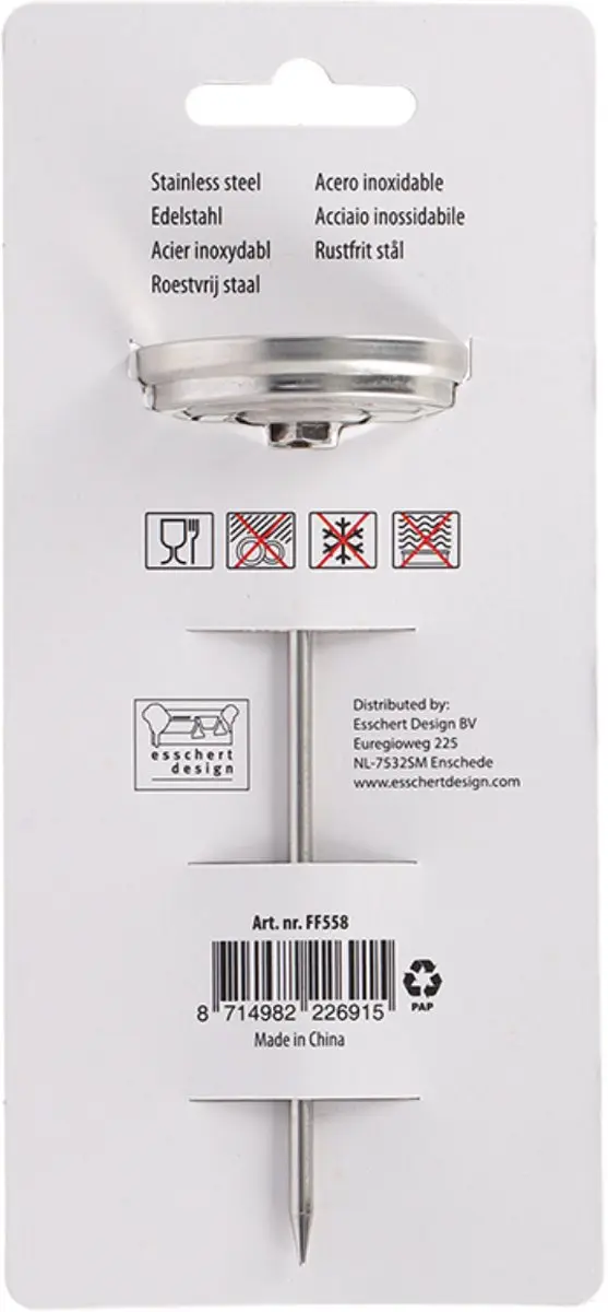 Esschert Design BBQ Vleesthermometer - Zilver