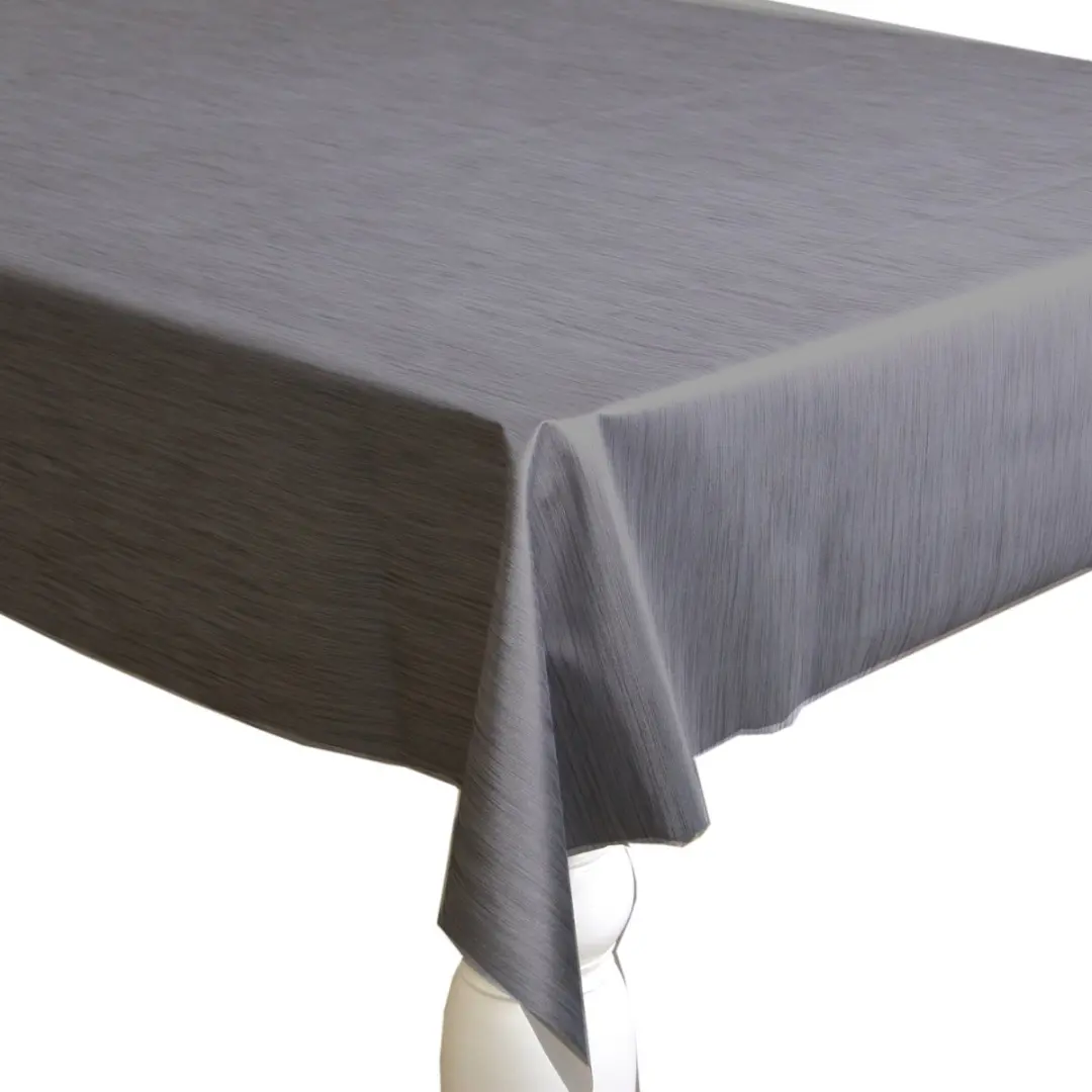 Bellatio Design Tafelkleed 140x250cm - Grijs Metallic
