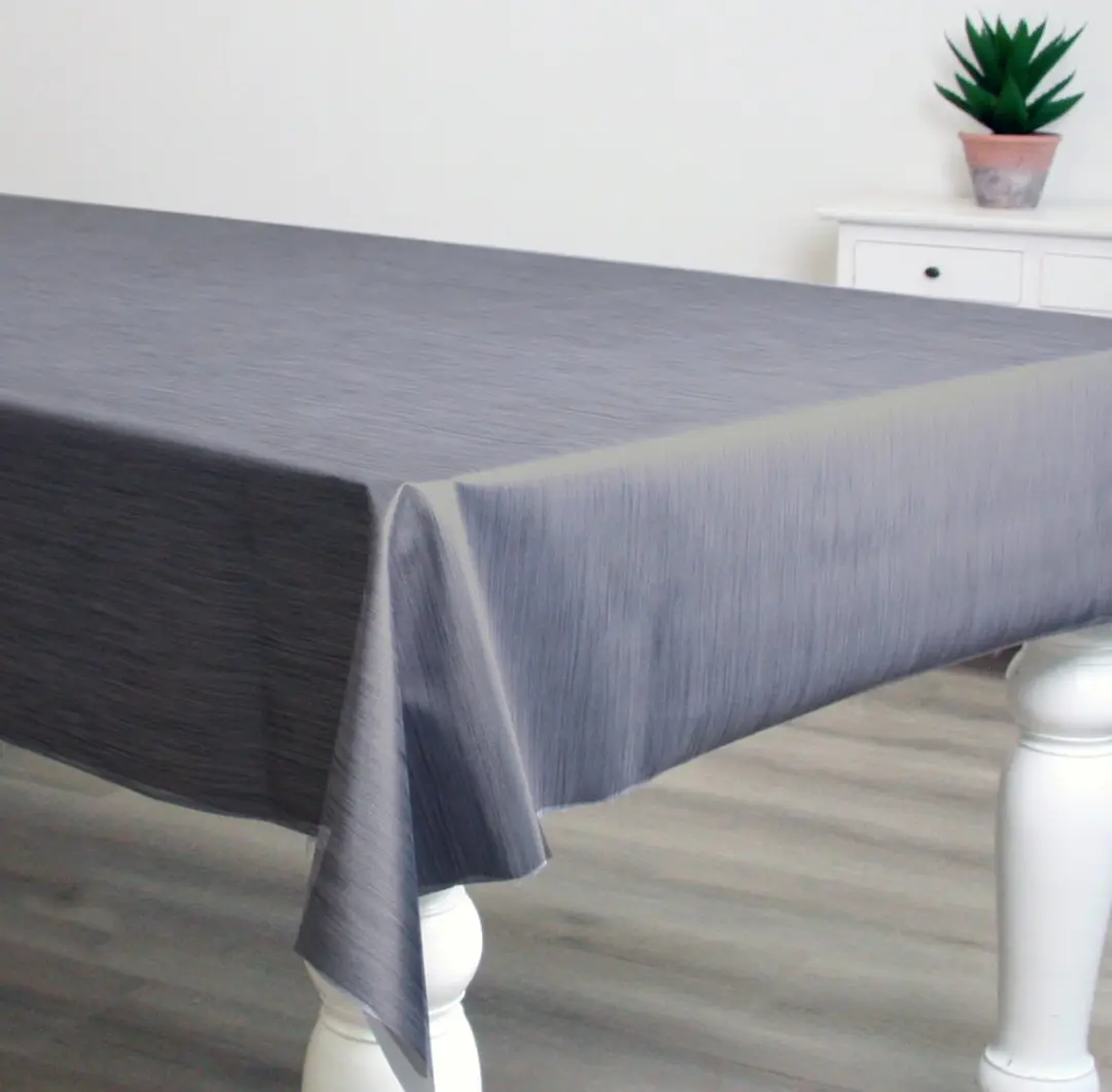 Bellatio Design Tafelkleed 140x250cm - Grijs Metallic