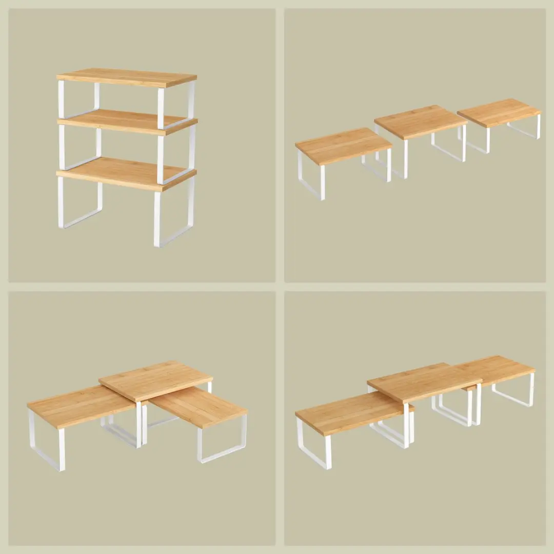 Songmics Kruidenrek KCS014YL02 - 3-delig Wit-Beige