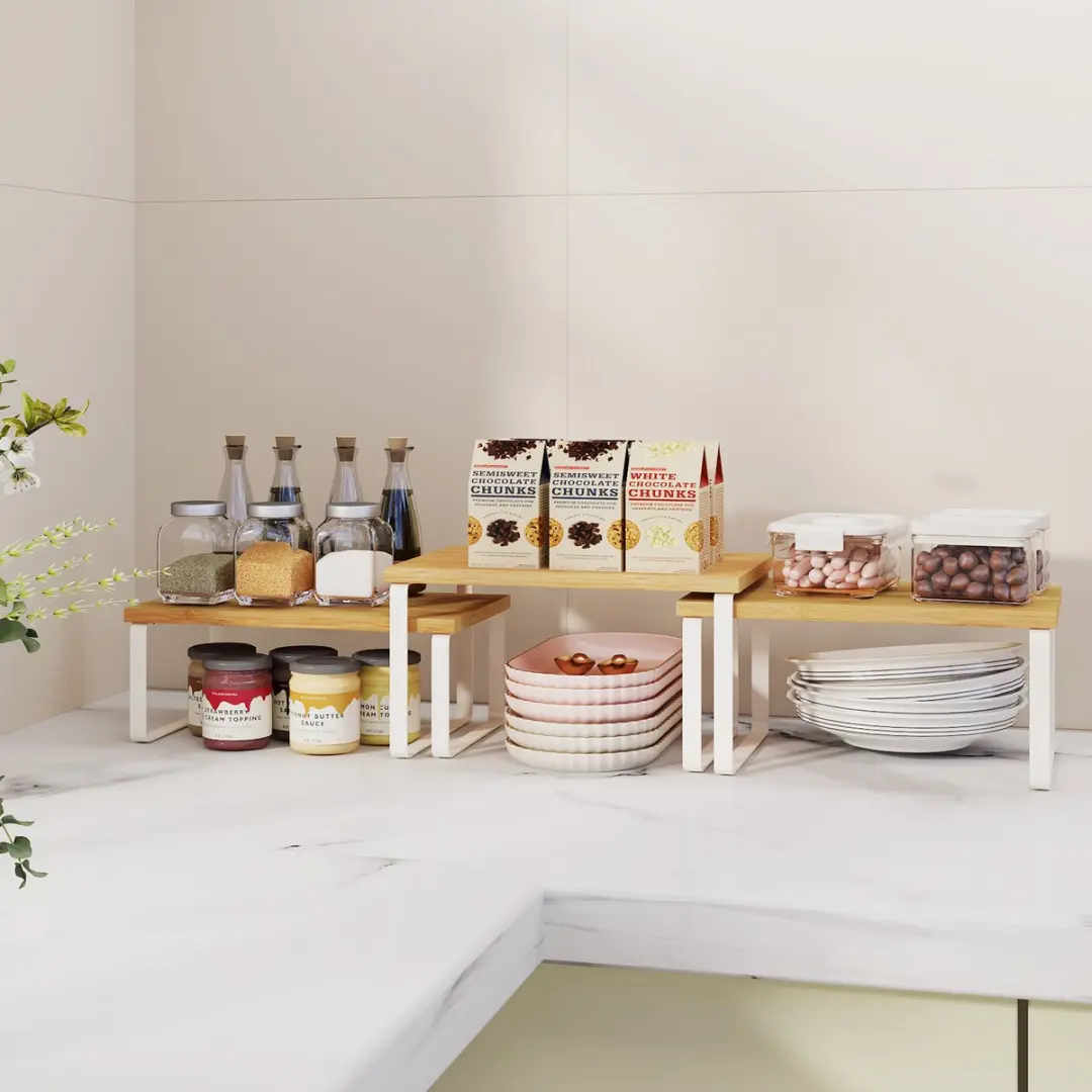 Songmics Kruidenrek KCS014YL02 - 3-delig Wit-Beige