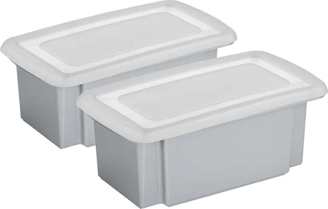 Sunware Opslagbox 7L - 2 Stuks - Lichtgrijs
