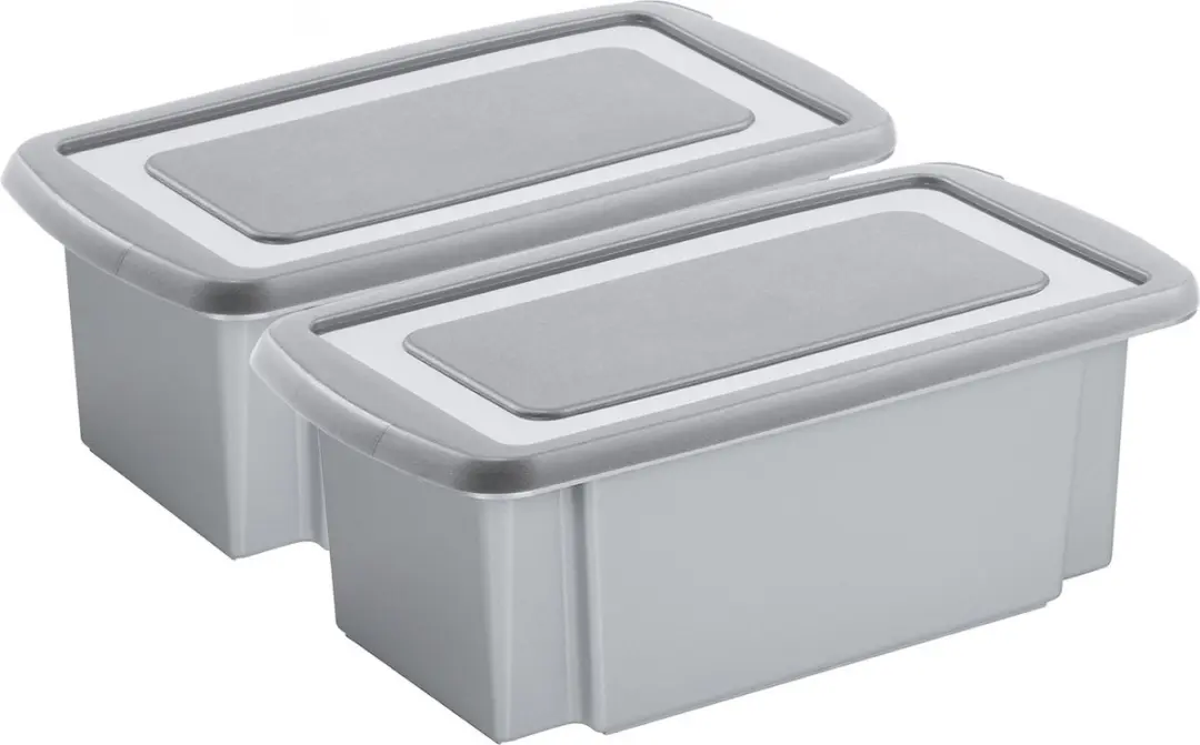 Sunware Opslagbox 7L - 2 Stuks - Lichtgrijs