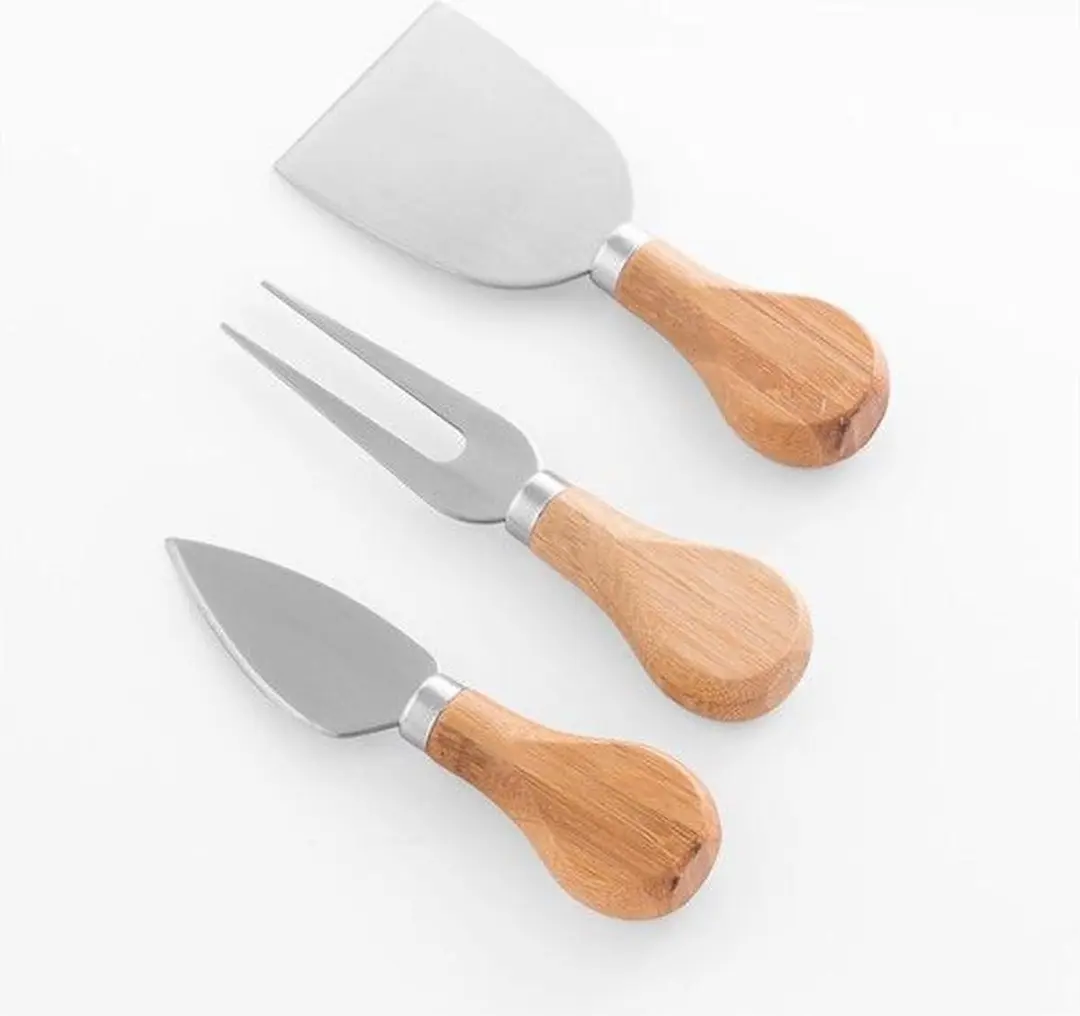 TakeTokio Bamboe Kaasplank 18cm - 4-delig met messen
