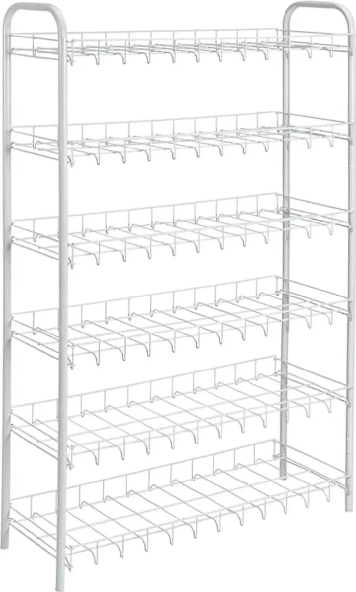 Metaltex Tomado Schoenenrek 6 lagen - Wit - 18 paar