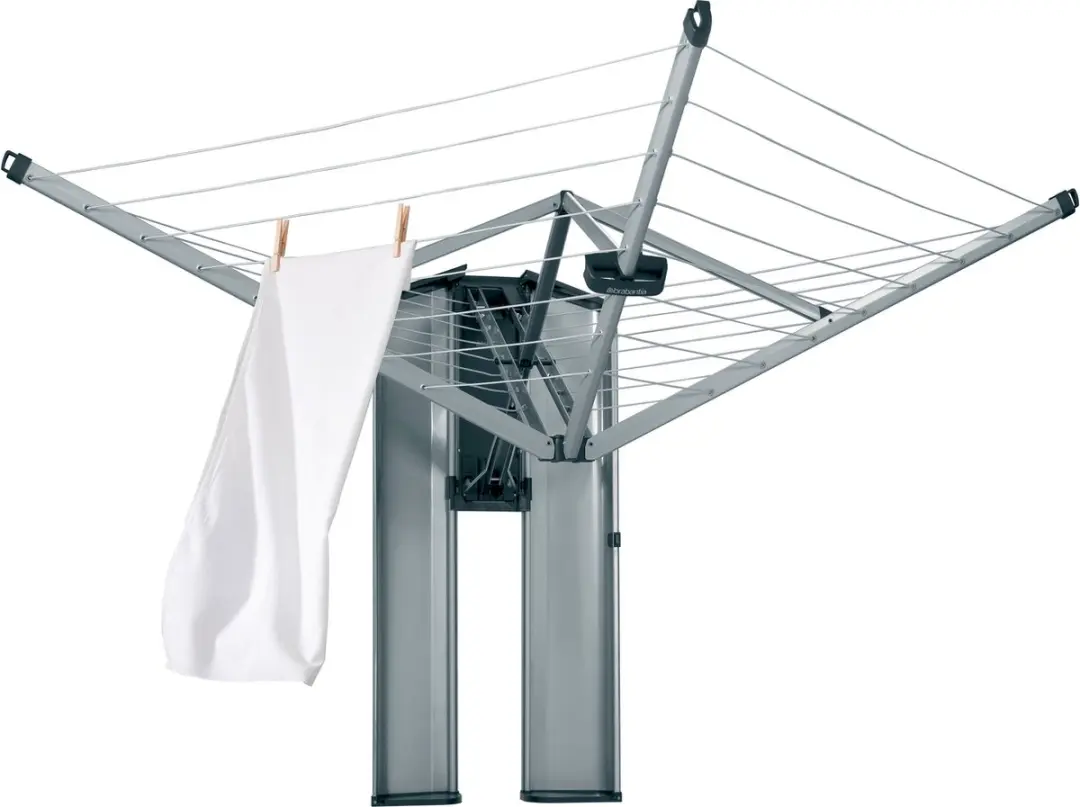 Brabantia WallFix Wanddroogrek 24m Metallic Grey - incl. Beschermbox