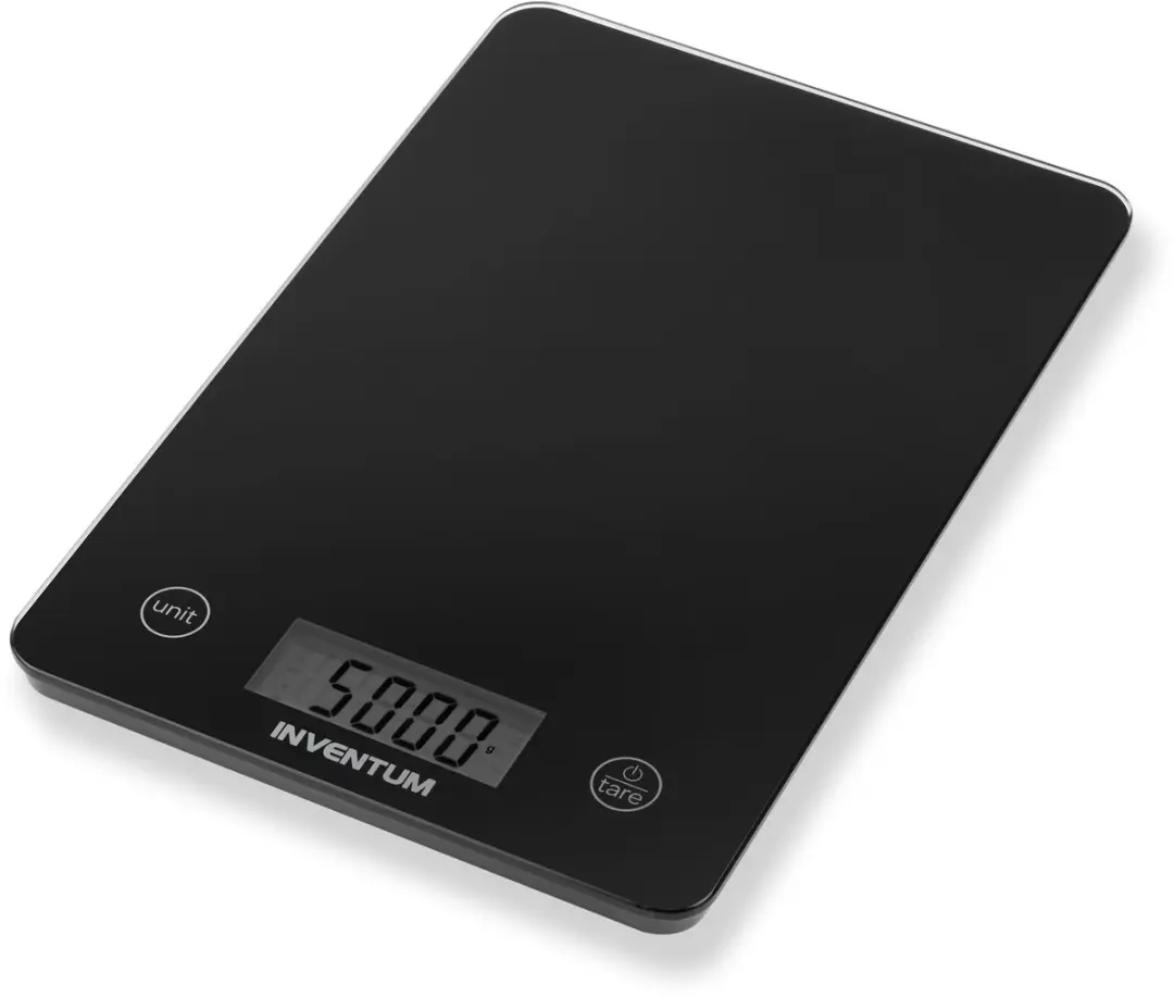 Inventum WS305B Digitale Keukenweegschaal 5kg - Zwart Glas
