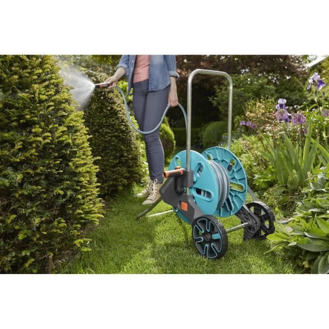 Gardena CleverRoll M Set - 25m Tuinslang 5/8" - Turquoise/Grijs