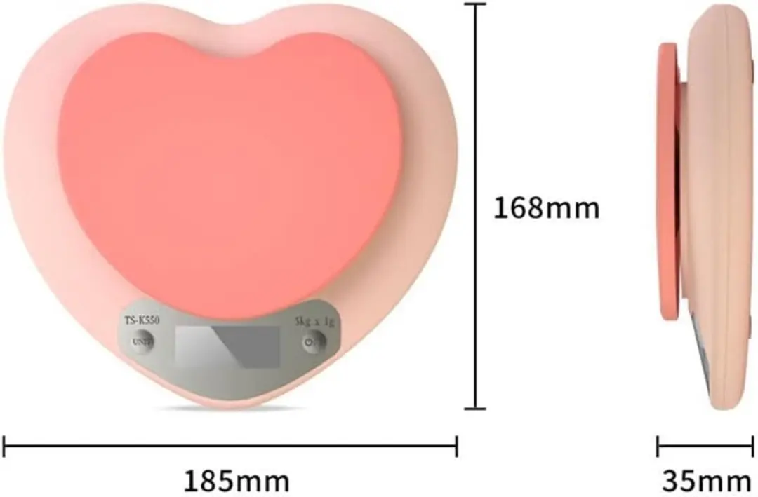 ECTEATOY YXP-28 Keukenweegschaal Roze - afbeelding 3 van 6