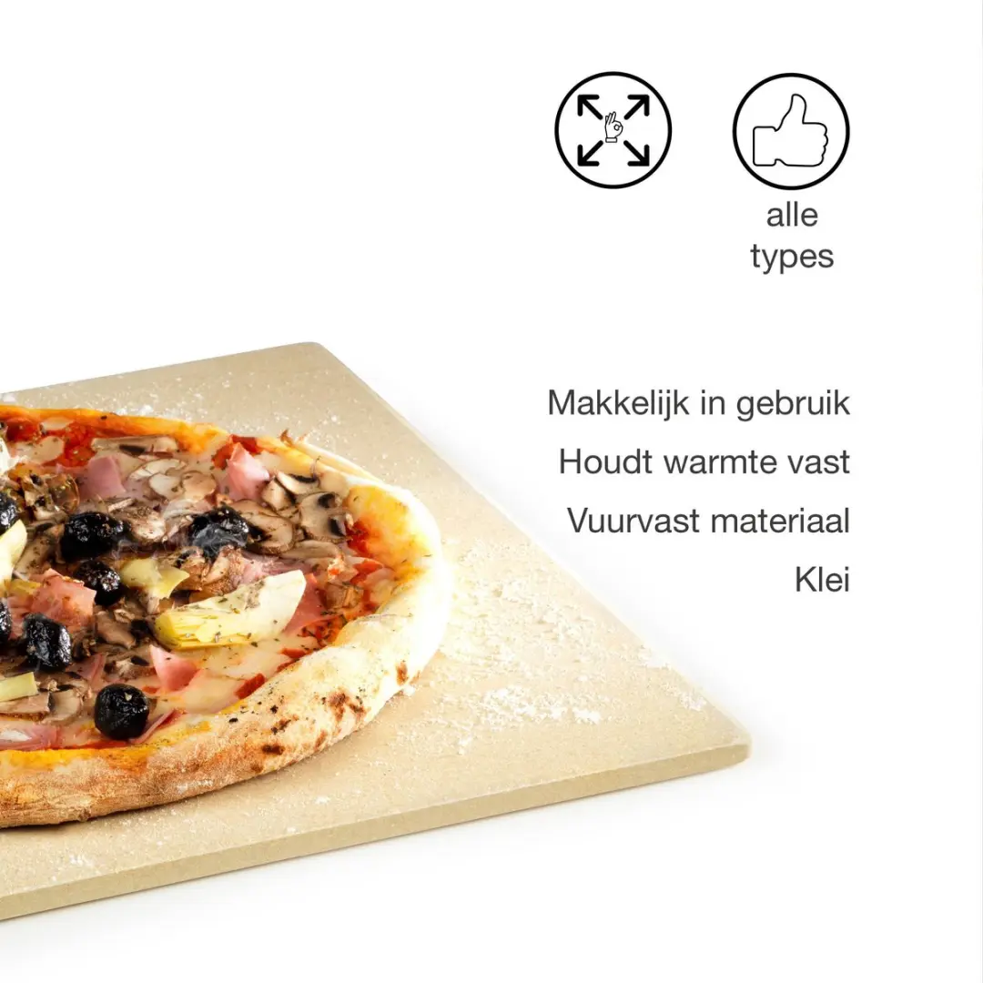 Barbecook BBQ Pizzaplaat BC-ACC-7127 - 43x35cm - Beige - afbeelding 6 van 6