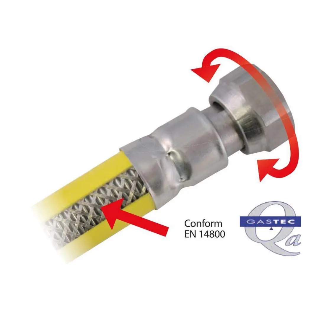 Scanpart Gasslang Aansluitset 75cm - Flexibel RVS - 4 Stuks
