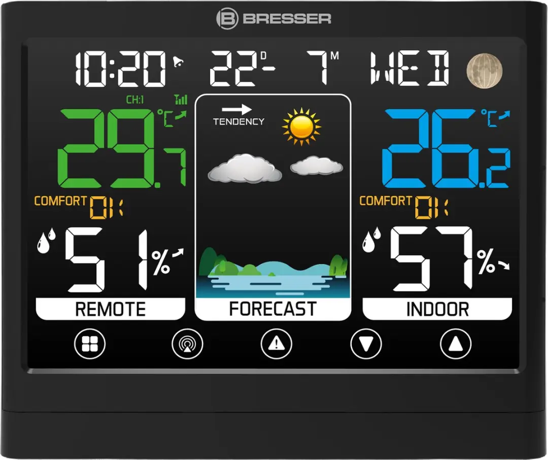Bresser MeteoTemp BF Weerstation - Touchscreen - Zwart