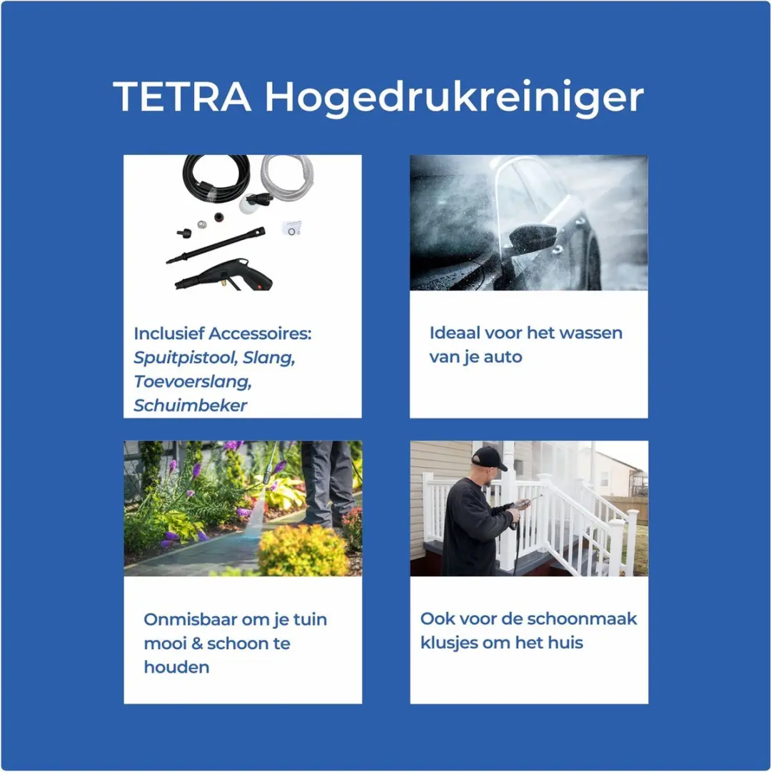 TETRA LD070 Hogedrukreiniger 70 bar - 1400W