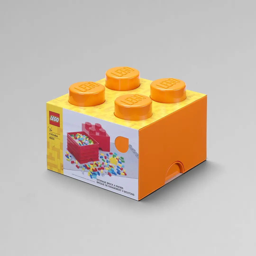 LEGO Brick 4 Opbergbox - 6L - Oranje - afbeelding 6 van 6