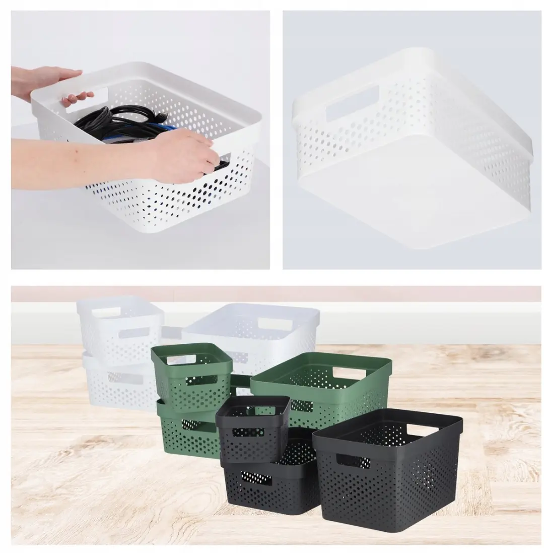 Curver Infinity Recycled Dots Opbergbox 11L - Wit
