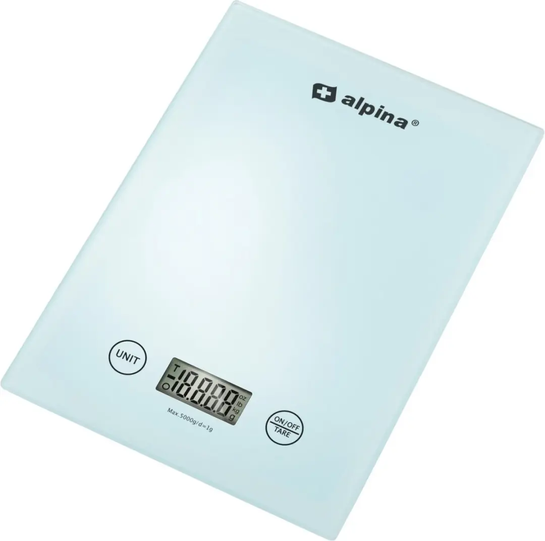 Alpina Digitaal Keukenweegschaal 5kg - Wit