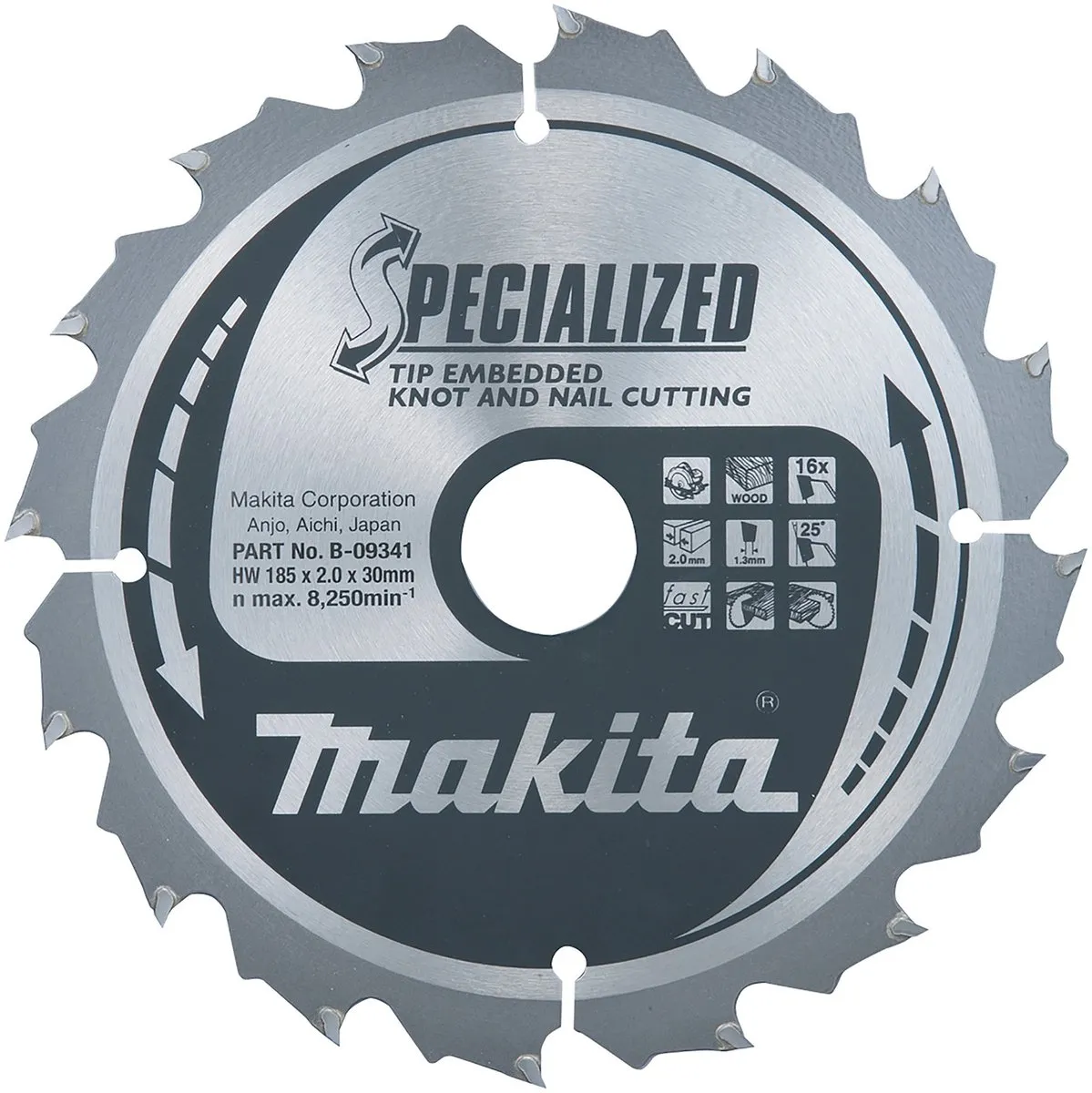 Makita B-40624 Afkortzaagblad Hout Noest/Spijker 260mm - 32T