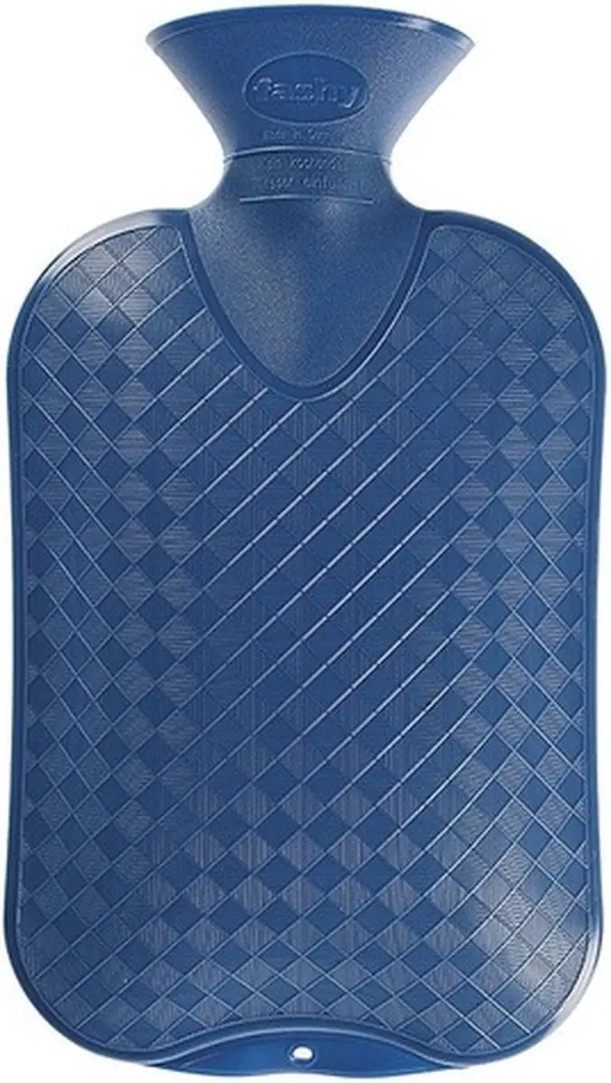 Fashy Warmwaterkruiken Set - 2 Stuks - 2 Liter - Blauw Ruit