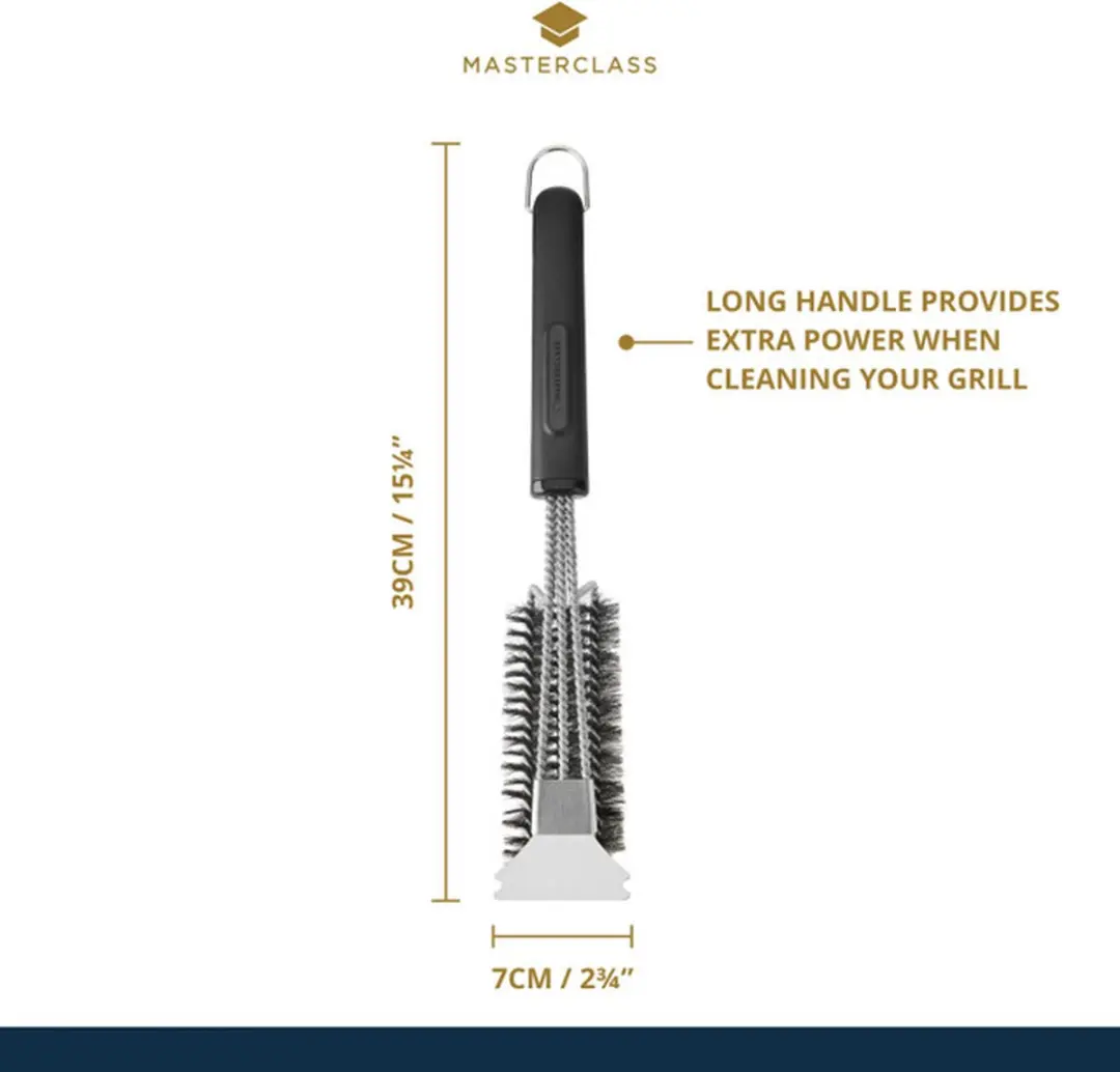 Masterclass Staal BBQ Brush Zilver