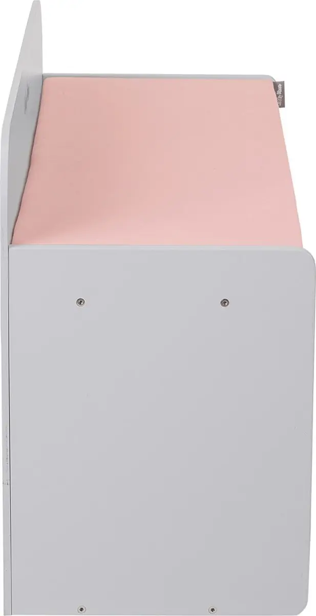 KiddyMoon Sitzbank met Opbergruimte - 150L - Grijs/Pink